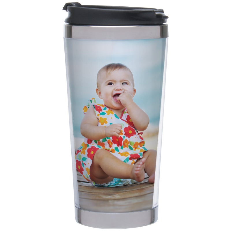Thermo-Temp Photo Stainless Steel Travel Tumbler - Create Your Own - Image 1